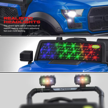 Baybee Bronco Battery Operated Jeep for Kids, Ride on Toy Kids Car with RGB Windshield Light & Music | Electric Jeep Battery Car | Baby Big Car for Kids to Drive 3 to 8 Years Boys Girls (Blue) 