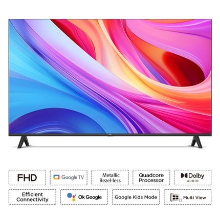TCL 79.97 cm (32 inches) Metallic Bezel-Less S Series Full HD Smart LED Google TV 32S5500 (Black) 