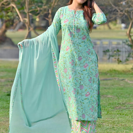 Libas Women's Cotton Kurta Sets (13063O_Multicoloured 