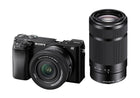 Sony New Alpha ILCE-6100X (Previously ILCE-6100Y) with Upgraded SELP1650 (Ver 2) Power Zoom Lens + SEL55210 Lens | 24.2 MP | APS-C Sensor | Fast Auto Focus | Tiltable LCD – Black 