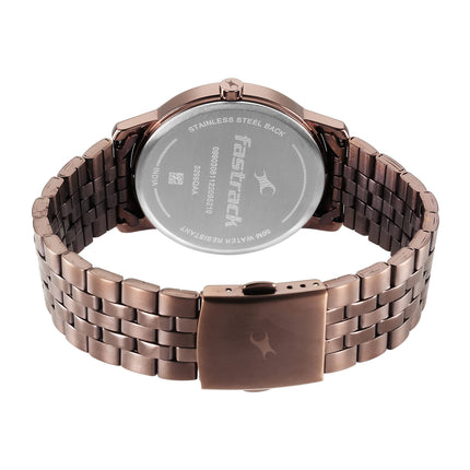 Fastrack Urban Camo Black Dial Analog Mens Stainless Steel Watch for Guys-NS3295QM01 