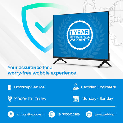 Wobble 127 cm (50 inches) QD Series 4K Ultra HD Smart QLED Google TV WB50GTAW9602QD (Black) 