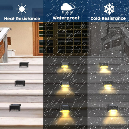 BRITSPEAR Waterproof LED Solar Powered Deck Stair Outdoor Light for Railing, Wall Garden,Pathway, Backyard, Patio, and Balcony Decoration (20) 
