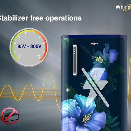 Whirlpool 184 L 5 Star Direct-Cool Single Door Refrigerator with Intellisense Inverter Compressor (205 WDE ROY 5S Inv SAPPHIRE SPRING-Z) 