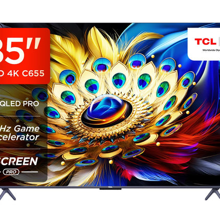 TCL 215 cm (85 inches) C655 Series 4K Ultra HD Smart QLED Google TV 85C655 (Black) 