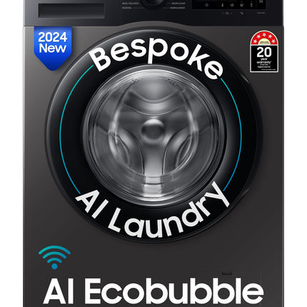 Samsung 12 kg, 5 Star, Super Speed, Wi-Fi, Hygiene Steam with Inbuilt Heater, Digital Inverter, Fully-Automatic Front Load Washing Machine (WW12DG5B24ASTL, Navy) 