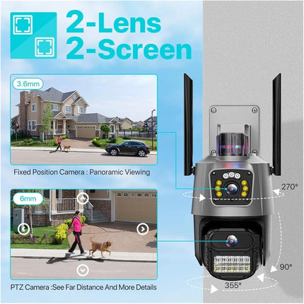 TP PLUS 8MP Outdoor WiFi CCTV Camera for Home Office Farm Construction Outdoor -4k High Definition CCTV, Weatherproof Camera with Light Vision Ai Motion Detection 2way Calling/Sd Card/Cloud 