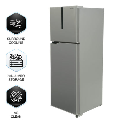 Panasonic 260 L Double Door 3 Star AI Enabled Inverter Technology Frost Free Refrigerator Appliance (NR-TH272CVHN, Electric Grey, Jumbo Fresh Vegetable Basket, Net Capacity 237L) 