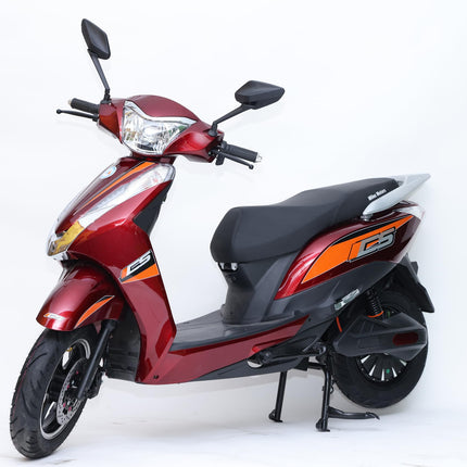 Jozhi CS Red Electric Scooter for City Commute, Lithium Battery, Max Speed 60 kmph, Range 120 km, Foldable Design 