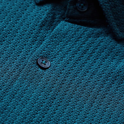 SNITCH Men's Casual Shirt | Slim Fit Full Sleeve Classic Collar Textured Design | Premium Polyester Blend & Lightweight Fabric for Everyday Wear | Teal 