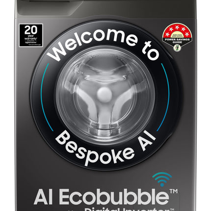 Samsung 8 Kg 5 Star Eco Bubble Technology, AI Control & Wi-Fi, Fully-Automatic Front Loading Washing Machine Appliance (WW80T504DAN1TL, Digital Inverter, In-Built Heater, Inox) 