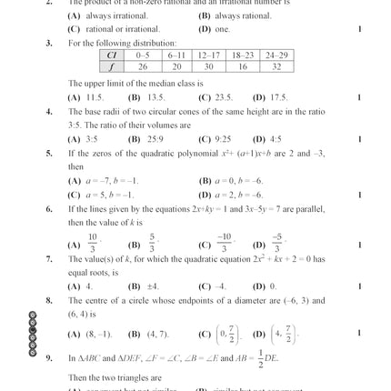 Oswaal CBSE Exam Rehearsal for Mathematics Standard Class X (For 2025 Exam) 