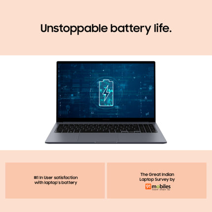 Samsung Galaxy Book4 (Gray, 16GB RAM, 512GB SSD) | 15.6" Full HD Screen | Intel Core i5 1335U Processor | Windows 11 Home | MS Office 2021 | Fingerprint Reader | Intel Iris XE Graphics | RJ45 LAN Port 