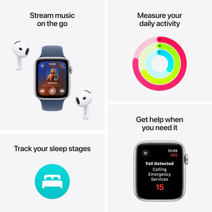 Apple Watch SE (2nd Gen, 2023) [GPS 40mm] Smartwatch with Starlight Aluminum Case with Starlight Sport Band. Fitness & Sleep Tracker, Crash Detection, Heart Rate Monitor, Retina Display 