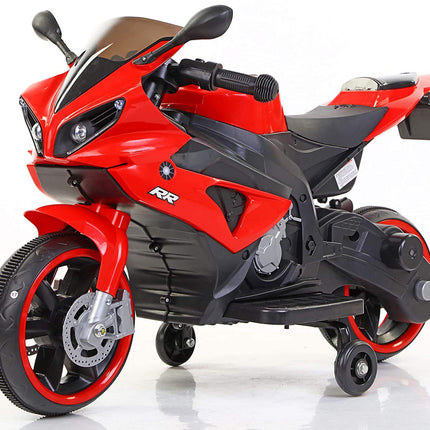 MUNMUN TOY S Kids Electric Ride-On Motorcycle Bike With Hand Accelerator, Lights, Horn, Usb Music, Dual Battery And Motor, Perfect For Children Ages 2-5, Red 