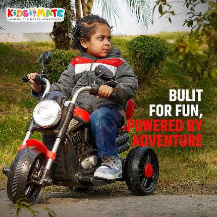 Kidsmate X-Power Ultimate Fun Electric Bike for Kids | 6V 4AH Battery, Dual Suspension with LED Lights & Comfy Backrest | Battery Bike for Kids for Ages 1-5 Years 