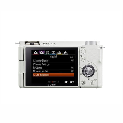 Sony Alpha ZV-E10L 24.2 Mega Pixel Interchangeable-Lens Mirrorless vlog Camera with 16-50 mm Lens, Made for Creators | APS-C Sensor | Advanced Autofocus | Clear Audio & 4K Movie Recording - White