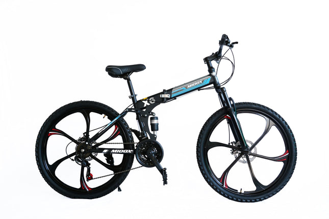 Mioox Foldable Fat Mountain Dual Bike With 26X2 Inch Tyres Folding Bike For Adults With 21 Gears (Frame - 26 Inch) (Black) 