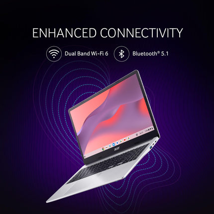 Acer Chromebook CB315-4H Intel Celeron N4500 (Chrome OS/8 GB RAM/128 GB/WiFi 6) 39.6 cm (15.6") Full HD, Silver, 1.6 KG, 3 Months Google One AI Premium Plan with Gemini Advanced & 2TB Cloud Storage 