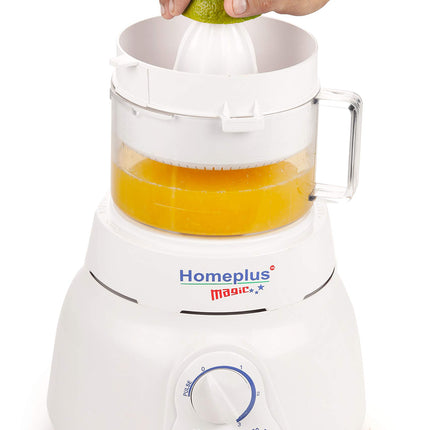 Home Plus Magic 400 Watts Atta Kneader | Food Processor | Cirtus Juicer | Vegetable Chopper | Whisker (White) 