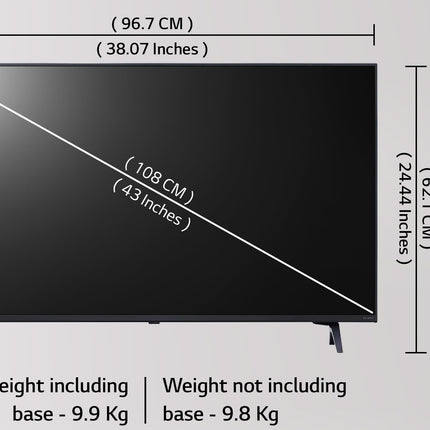 LG 108 cm (43 inches) QNED-75 Year 2024 Edition 4K Ultra HD (3840x2160) Smart WebOS QNED TV 43QNED75SRA (Black) 