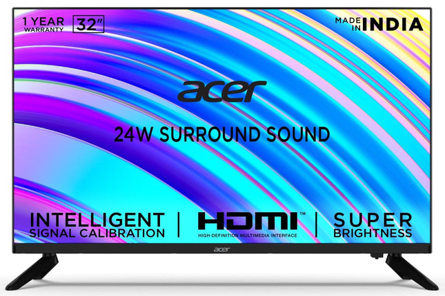 Acer 80 cm(32 inches) Advanced N Series Standard LED TV AR32NSV53HDFL (Black) 