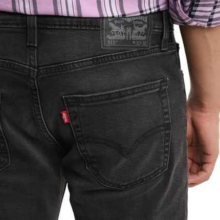 Levi's Men's 511 Slim Fit Mid-Rise Light Fade Stretchable Jeans Black | Rise Style: Mid Rise 