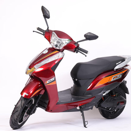 Jozhi CS Red Electric Scooter for City Commute, Lithium Battery, Max Speed 60 kmph, Range 120 km, Foldable Design 