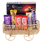Astonished Retail Assorted Chocolate with Handcrafted Metal Basket | Chocolate Gift Hamper for Diwali, Birthday, Holi, Rakhi, New Year, Christmas, Anniversary | 