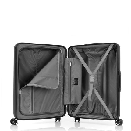 SAMSONITE Trolley Bag Spinner Suitcase for Travel | Staren 67 Cms Polycarbonate Hardsided Medium Check-in Luggage Trolley Bag, Matte Green 