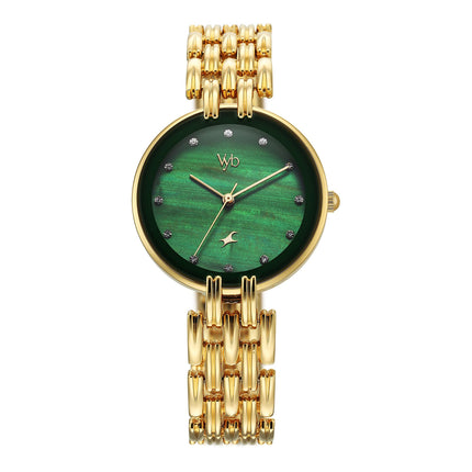 Fastrack Vyb Eclipse Quartz Analog Green Dial Watch for Women 