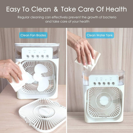 Portable Air Conditioners - Small AC Quiet Personal Air Cooler,USB Powered Mini Desktop Cooling Misting Fan, 1 | 2 | 3 Timer 3 Smart Speeds,360°Adjustment Office, Home, Room, Carved Design (multi) 