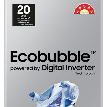 Samsung 8 kg, 5 star, Eco Bubble Tech, Digital Inverter Motor, Soft Closing Door, Fully-Automatic Top Load Washing Machine (WA80BG4441BGTL, Light Gray) 