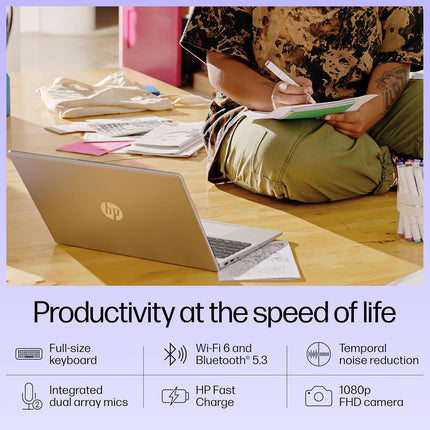 HP 15, 13th Gen Intel Core i3-1315U, 8GB DDR4, 512GB SSD, (Win 11, Office 21, Grey, 1.59kg), Anti-Glare, Micro-Edge,15.6-inch(39.6cm), FHD Laptop, Intel UHD Graphics, 1080p FHD Camera, fd0006TU 