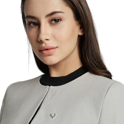 Allen Solly Women's Regular Blazer (AHBZCRGF129185_Grey 