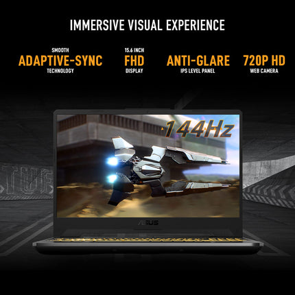 ASUS TUF Gaming A15, 15.6" FHD 16:9 144Hz 250nits, AMD Ryzen 5 7535HS Processor, Gaming Laptop (16GB RAM/512GB SSD/NVIDIA GeForce RTX 3050/Windows 11/Office 2021/Graphite Black/2.3 Kg),FA566NC-HN083WS 