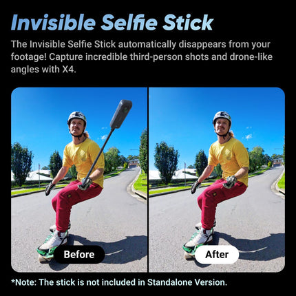 insta360 X4 Adventure Bundle- 8K Waterproof 360 Action Camera, 4K Wide-Angle Video, Removable Lens Guards, 135 Min Battery Life, AI Editing, Stabilization, for Sports, Travel 