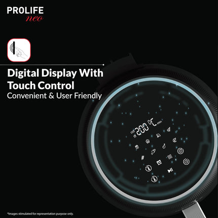 Havells Prolife Neo 4.5 L Air Fryer|Digital Display With Led|8 Pre Set Menu|Auto Shutoff|Cool Touch Handle|60 Min Timer|1500W|2 Yr Manufaturer Warranty,Black 