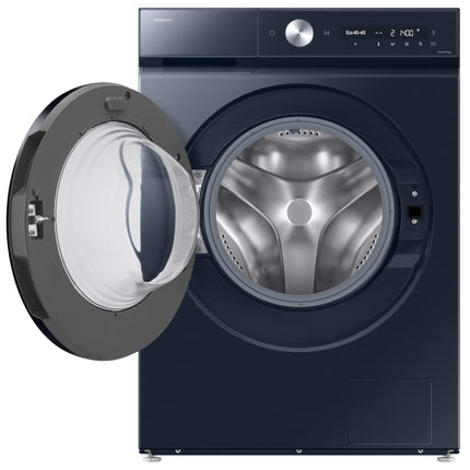 Samsung 12 kg, 5 Star, AI Control, Super Speed, Wi-Fi, Hygiene Steam with Inbuilt Heater, Digital Inverter, Fully-Automatic Front Load Washing Machine (WW12DB8B54GSTL, Navy) 