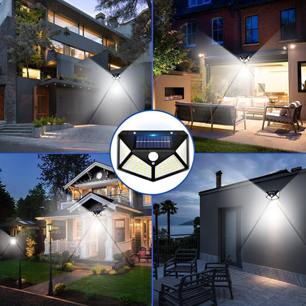BELIONERA Garden Wall Fence Farmhouse Waterproof Automatic On/100LED Solar Light Motion Sensor Smart LED Solar Lights for Outdoor,Yard,Patio (ABS) 