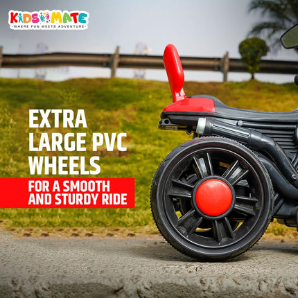 Kidsmate X-Power Ultimate Fun Electric Bike for Kids | 6V 4AH Battery, Dual Suspension with LED Lights & Comfy Backrest | Battery Bike for Kids for Ages 1-5 Years 