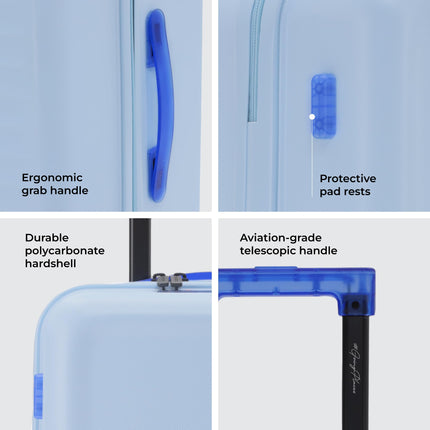 Mokobara The Aisle Trunk Check-in Large Luggage | 105L Capacity | Durable Polycarbonate Shell | TSA Lock & YKK Zippers | Ideal for Extended Trips | Blue | Shy Blue 