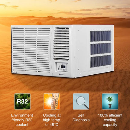 Voltas 1.5 Ton 3 Star, Turbo Mode Window AC (Copper Condenser, Anti-Rust Coating, Anti-Freeze Thermostat, 2023 Model, AC 1.5T 183 Vectra Pearl, White) 