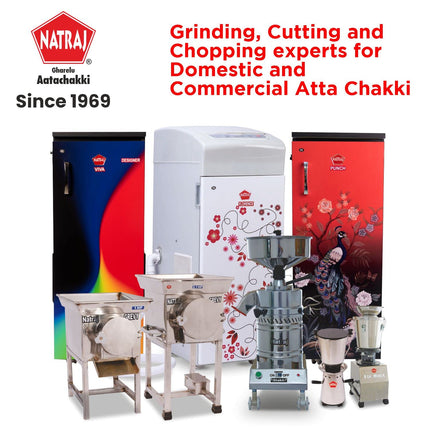 Natraj Aatamaker Viva Atta Chakki (Viva Automatic) Brown, Stainless Steel Hopper 