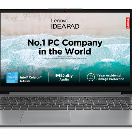 Lenovo IdeaPad Slim 1 Intel® Celeron® N4020 15.6 inch (39.6cm) Thin & Light Laptop (8GB RAM/512GB SSD/Windows 11 Home/Office Home & Student 2021/1Yr ADP Free/Grey/1.3Kg), 82V700KHIN 
