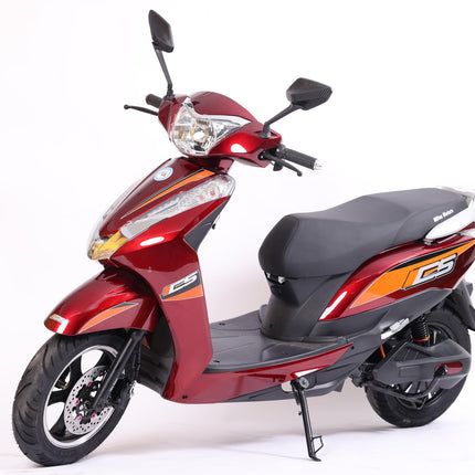 Jozhi CS Red Electric Scooter for City Commute, Lithium Battery, Max Speed 60 kmph, Range 120 km, Foldable Design 