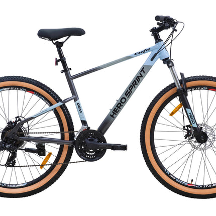 Hero Enzo 29T Mountain Geared Bicycle for Mens | 21 Speed | Dual Color Combination | Frame:18 Inches | Ideal for Mens (Blue-Grey) 