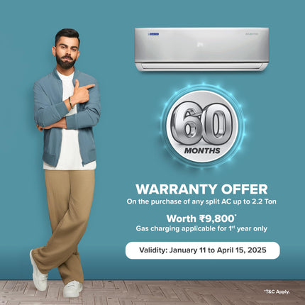 Blue Star 2 Ton 5 Star, 60 Months Warranty, Inverter Split AC (Copper, Convertible 5 in 1 Cooling, Multi Sensors, Dust Filter Blue Fins, Self Diagnosis, IC524DNUR,White) 