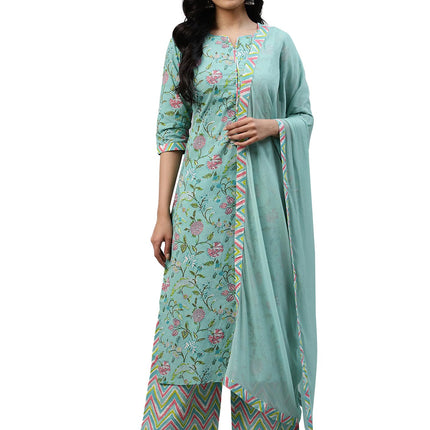 Libas Women's Cotton Kurta Sets (13063O_Multicoloured 