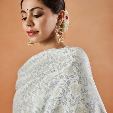 Pashmoda Women Gulnari Kaani Wool Blend Stole (Size : 71X203 CM)